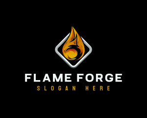 Fire Flame Heat logo design