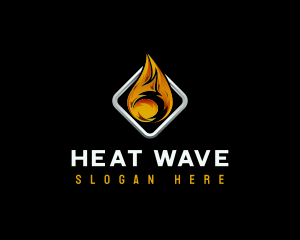 Fire Flame Heat logo design
