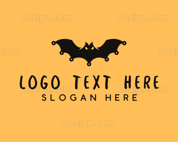 Spooky Halloween Bat Logo