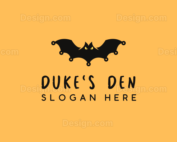 Spooky Halloween Bat Logo