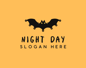 Spooky Halloween Bat logo design