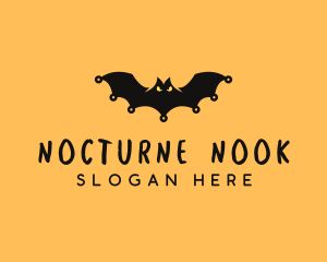 Spooky Halloween Bat logo design