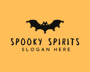 Spooky Halloween Bat logo design