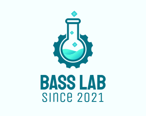 Gear Laboratory Flask logo design