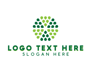 Green Hexagon Petals logo