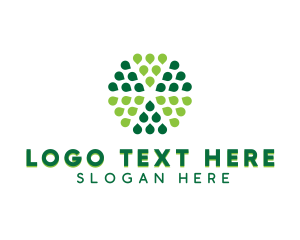 Green Hexagon Petals Logo