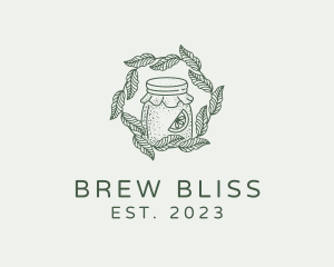 Leafy Kombucha Jar  logo