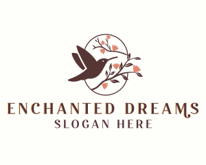 Hummingbird Leaf Branch logo