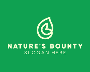 Butterfly Natural Leaf logo design