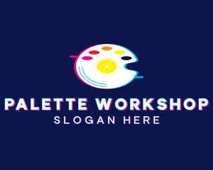 Glitchy Artist Palette Disc logo