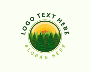 Sunset Pine Tree Outdoor logo