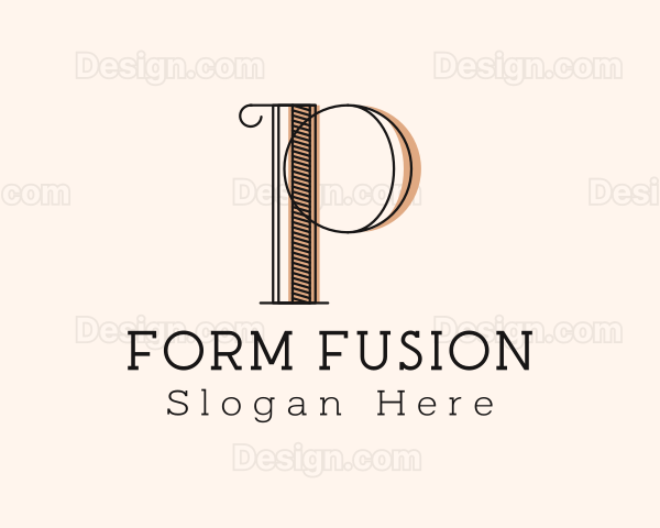 Letter P Fancy Boutique Logo