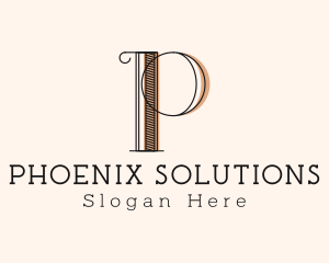 Letter P Fancy Boutique  logo design