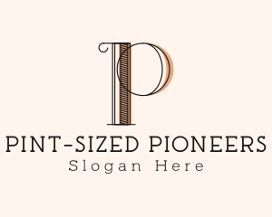 Letter P Fancy Boutique  logo design