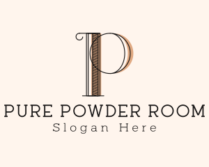 Letter P Fancy Boutique  logo design