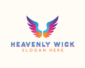 Religious Angel Wings logo design