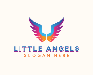 Religious Angel Wings logo design