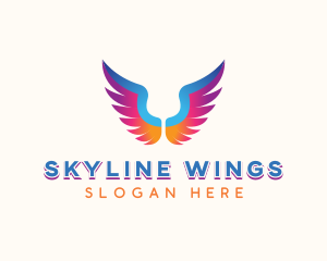 Religious Angel Wings logo design