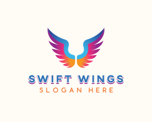 Religious Angel Wings logo design