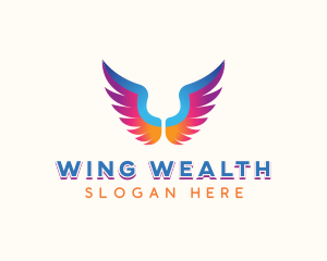 Religious Angel Wings logo design