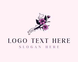 Japanese Blossom Flower logo