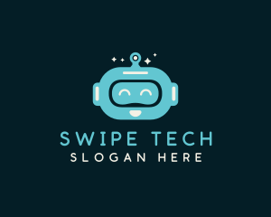 Robot Head Tech Toy logo design