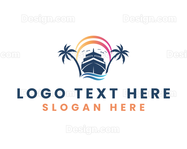 Tropical Cruise Ship Logo