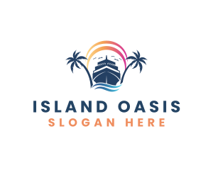 Tropical Cruise Ship logo design