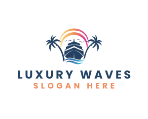 Tropical Cruise Ship logo design