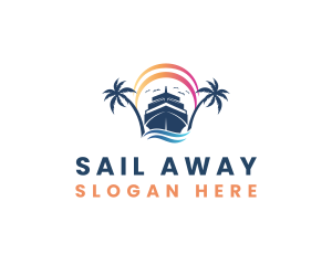 Tropical Cruise Ship logo design