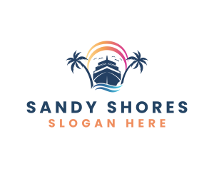 Tropical Cruise Ship logo design