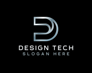 Industrial Tech Website Letter D logo design