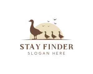 Duck Goose Bird logo