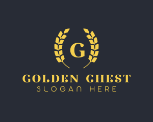 Golden High End Laurel  logo design