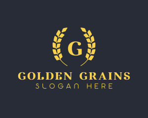 Golden High End Laurel  logo design