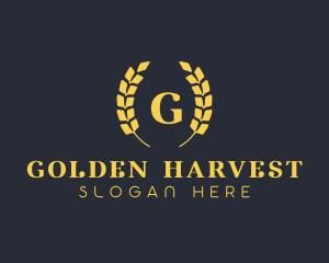 Golden High End Laurel  logo design