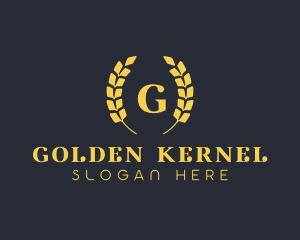 Golden High End Laurel  logo design