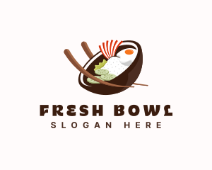 Bibimbap Rice Bowl logo design