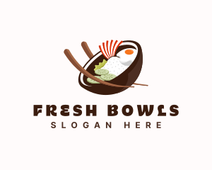 Bibimbap Rice Bowl logo design