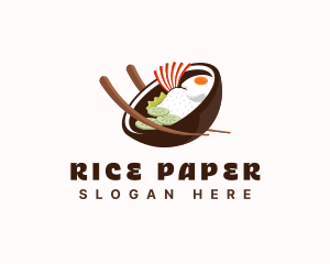 Bibimbap Rice Bowl logo design