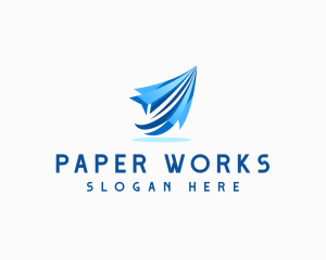 Paper Plane Aviation logo design