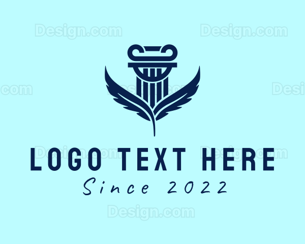 Feather Wing Pillar Architecture Logo