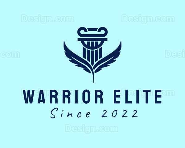 Feather Wing Pillar Architecture Logo