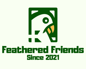Green Parakeet Bird logo