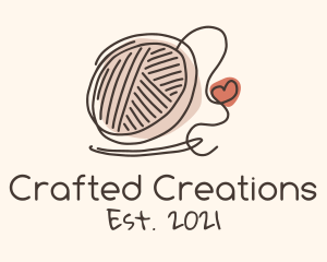 Crochet Heart Yarn logo design