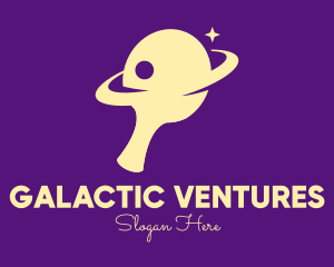 Galactic Table Tennis Paddle logo design