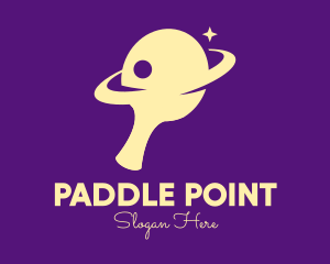 Galactic Table Tennis Paddle logo design