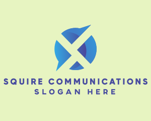 Blue Messaging App  logo design