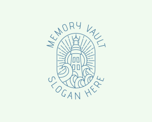 Creative Lighthouse Waves logo
