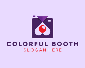 Heart Camera Photo Booth logo design